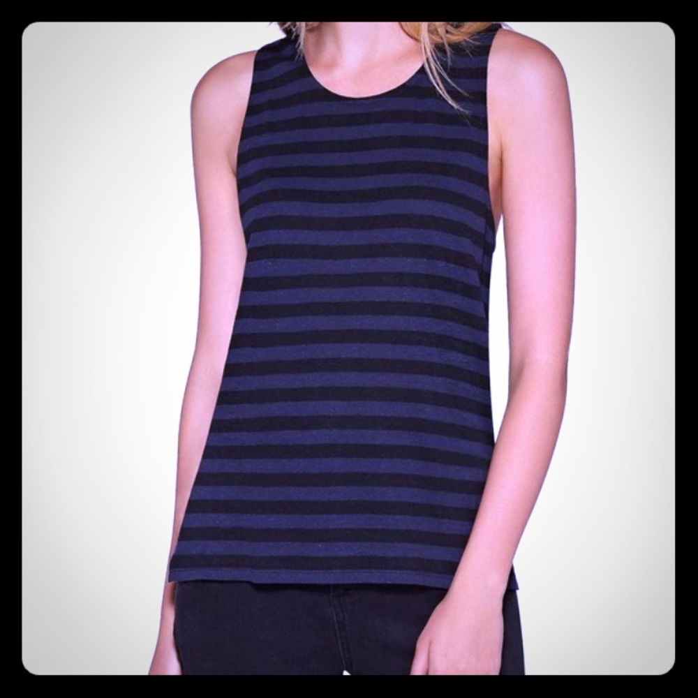 Avec Les Filles || Linen Blend Racerback Tank